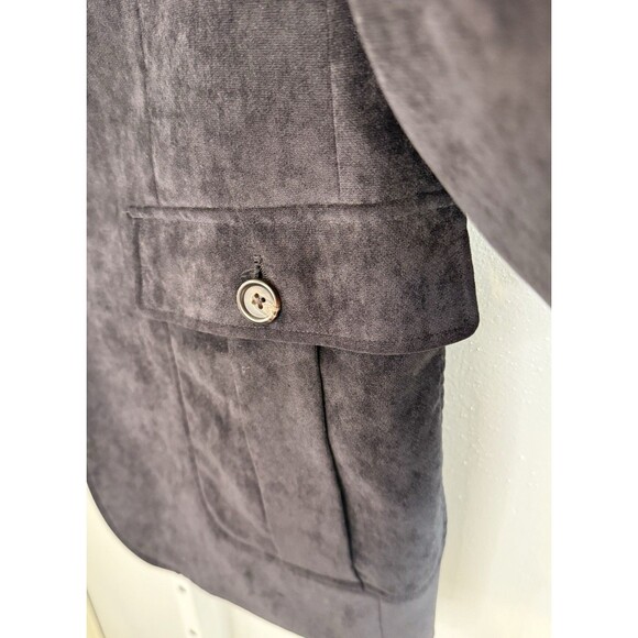 Ralph Ralph Lauren Men’s Blazer Jacket 41L Gray Velvet Look 2 Button Dillard’s - Picture 9 of 13